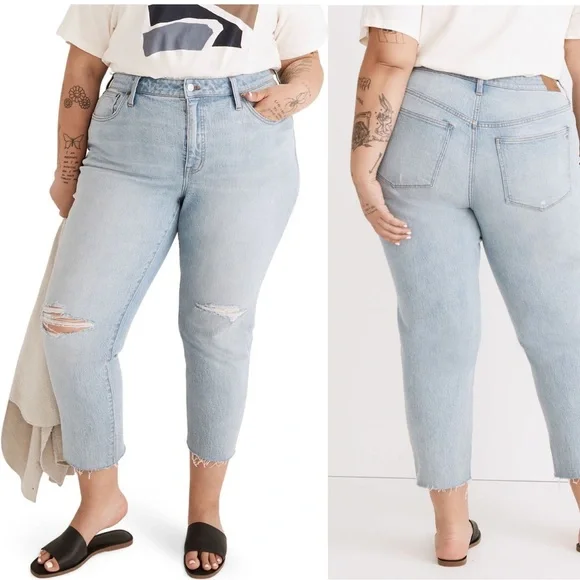NWT Madewell Plus High Rise Slim Boyjean - Picture 2 of 15
